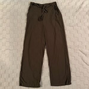 Thread and Supply High Rise Wide Leg Elastic Tie Trouser Pants, Women’s Large